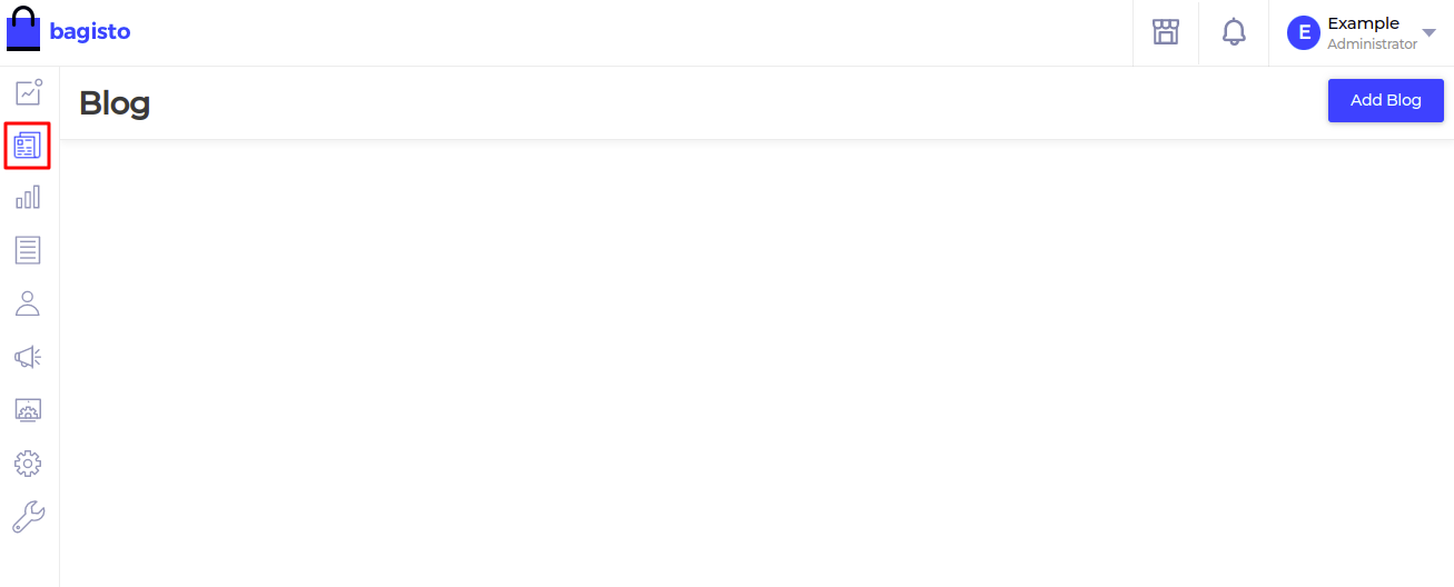Admin Menu | Bagisto Documentation