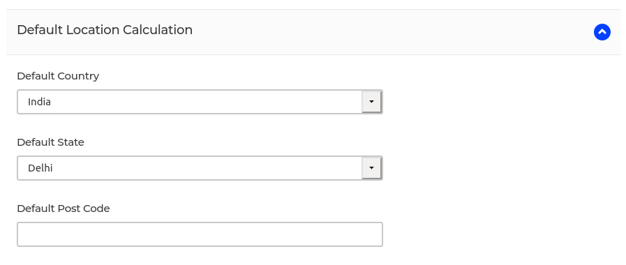 Default Location Calculation Config